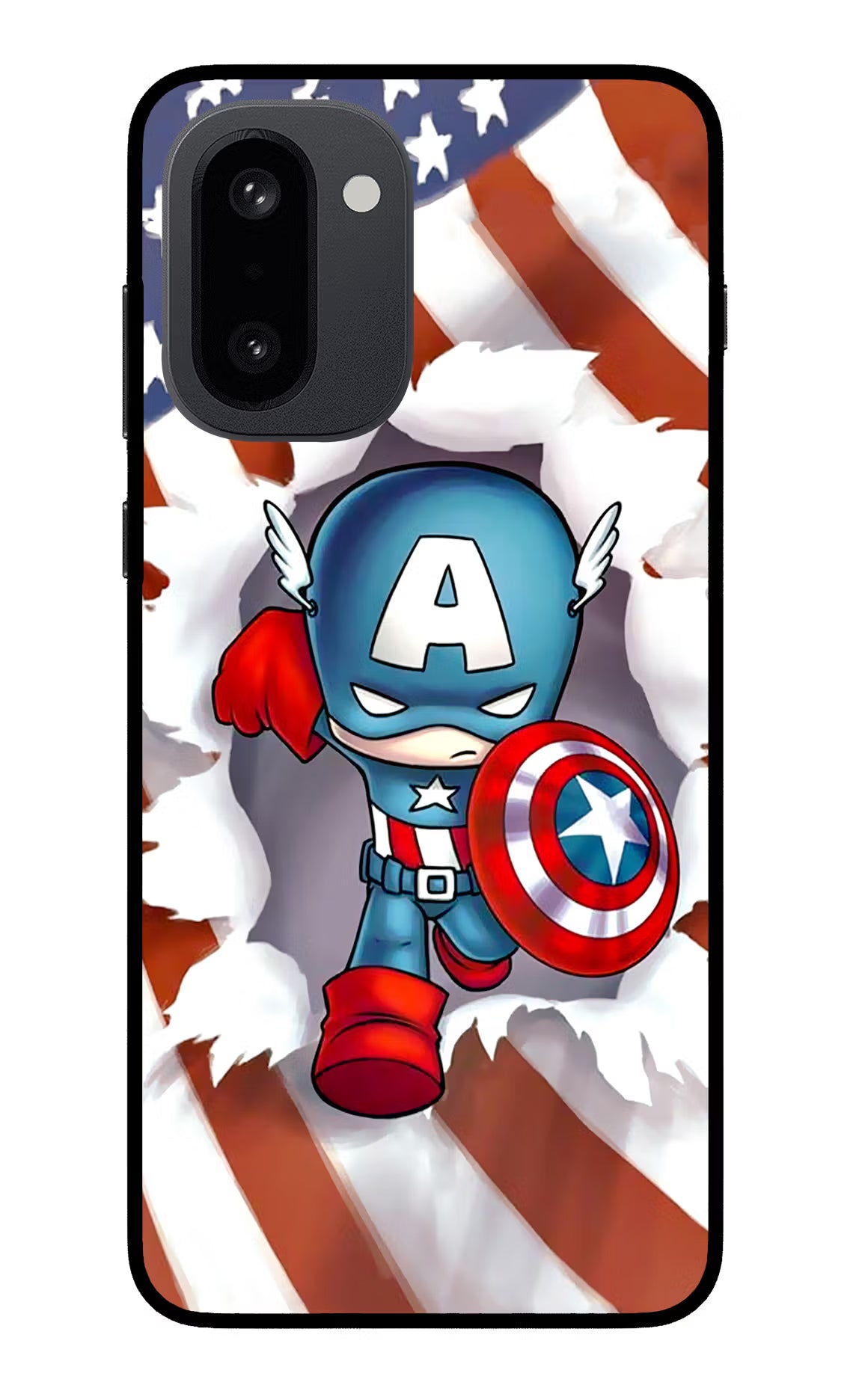 Captain America OnePlus 15R Glass Case Back Cover by Casekaro