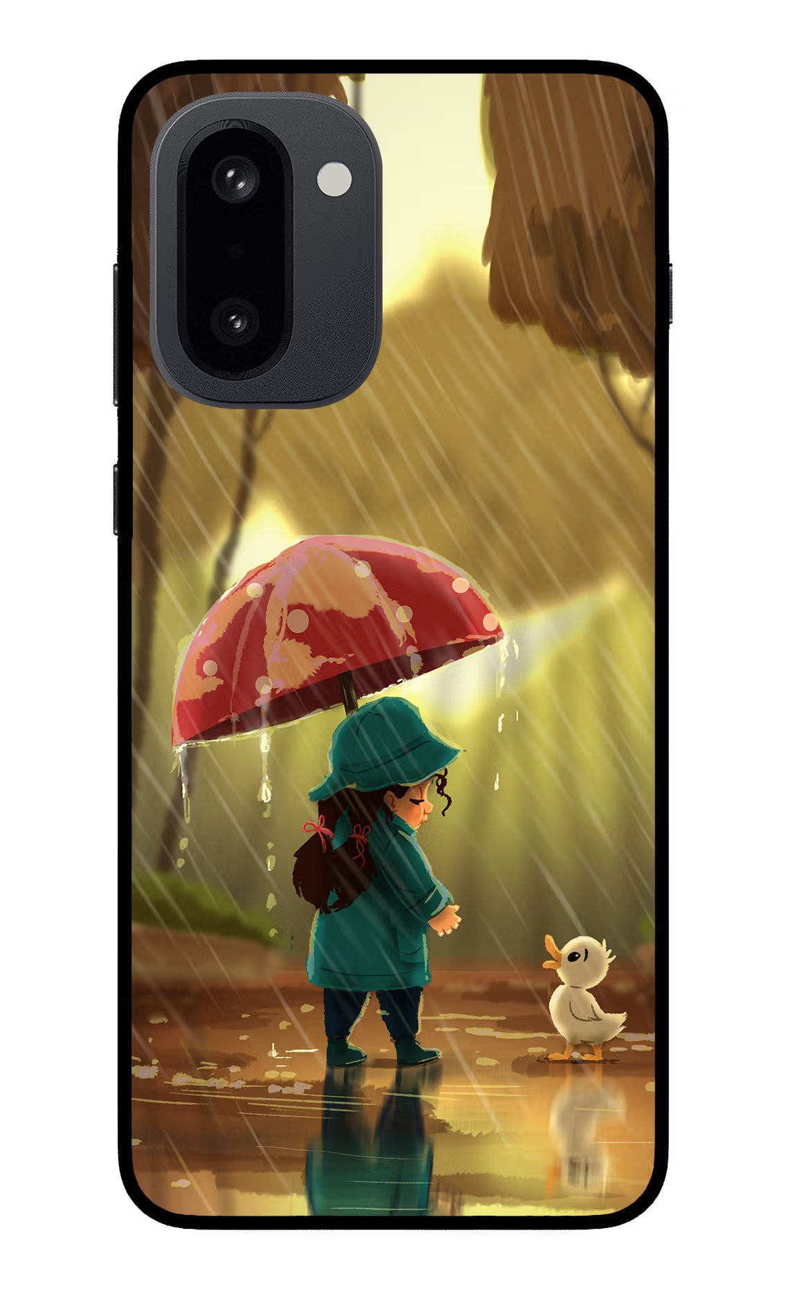 Rainy Day OnePlus 15R Glass Case Back Cover by Casekaro