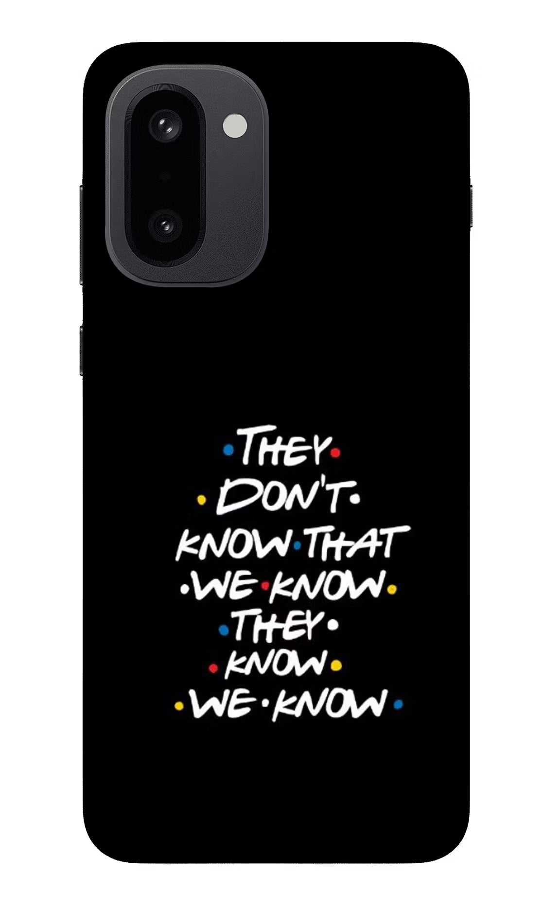 FRIENDS Dialogue OnePlus 15R Glass Case Back Cover by Casekaro