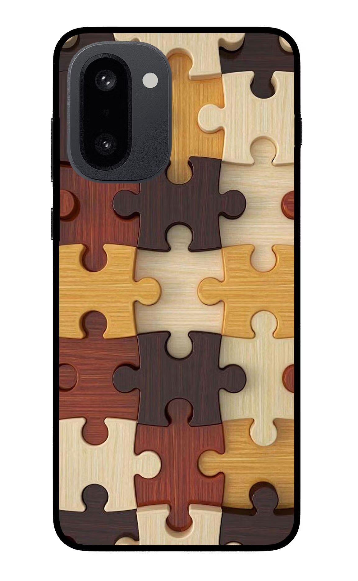 Wooden Puzzle OnePlus 15R Glass Case