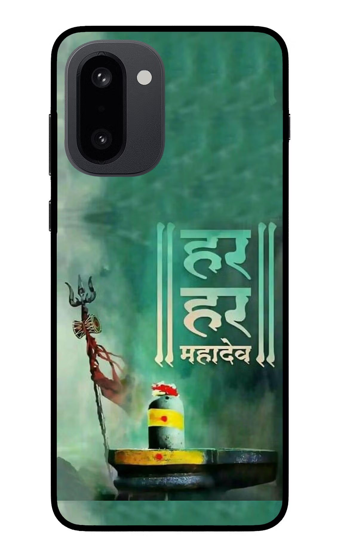 Har Har Mahadev Shivling OnePlus 15R Glass Case Back Cover by Casekaro