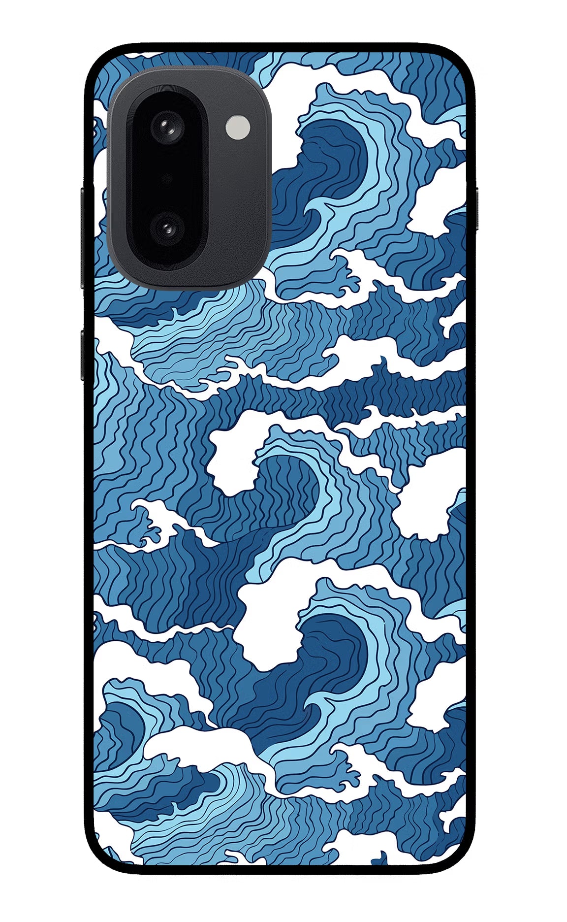 Blue Waves OnePlus 15R Glass Case
