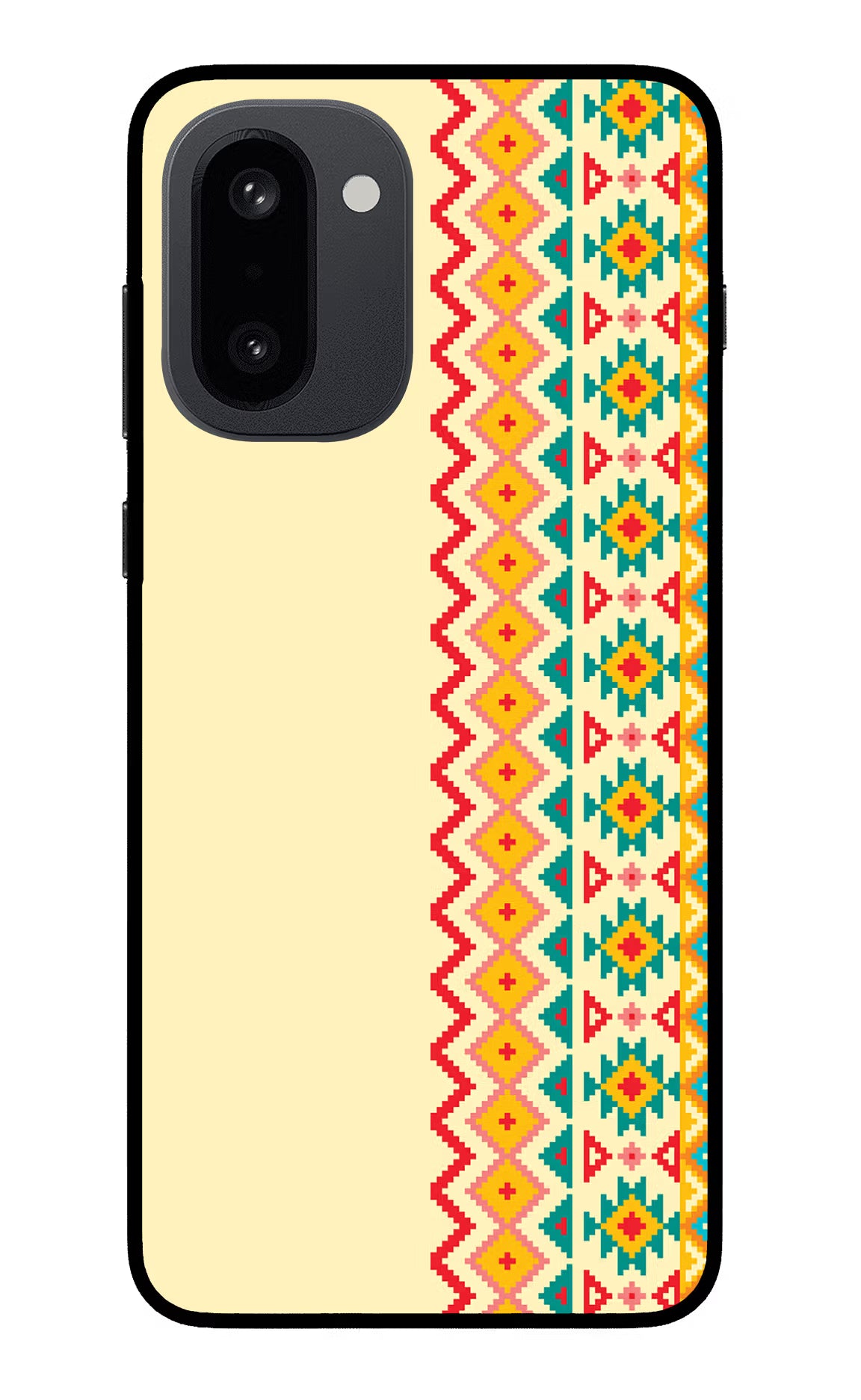 Ethnic Seamless OnePlus 15R Glass Case Back Cover by Casekaro