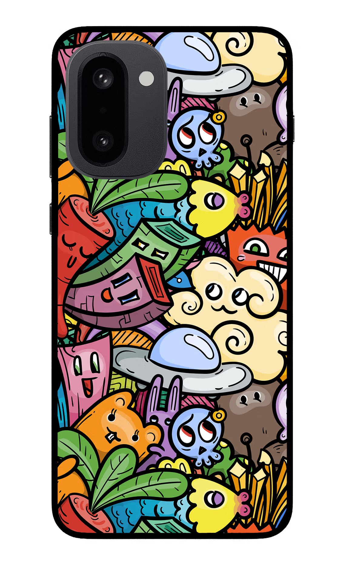 Veggie Doodle OnePlus 15R Glass Case