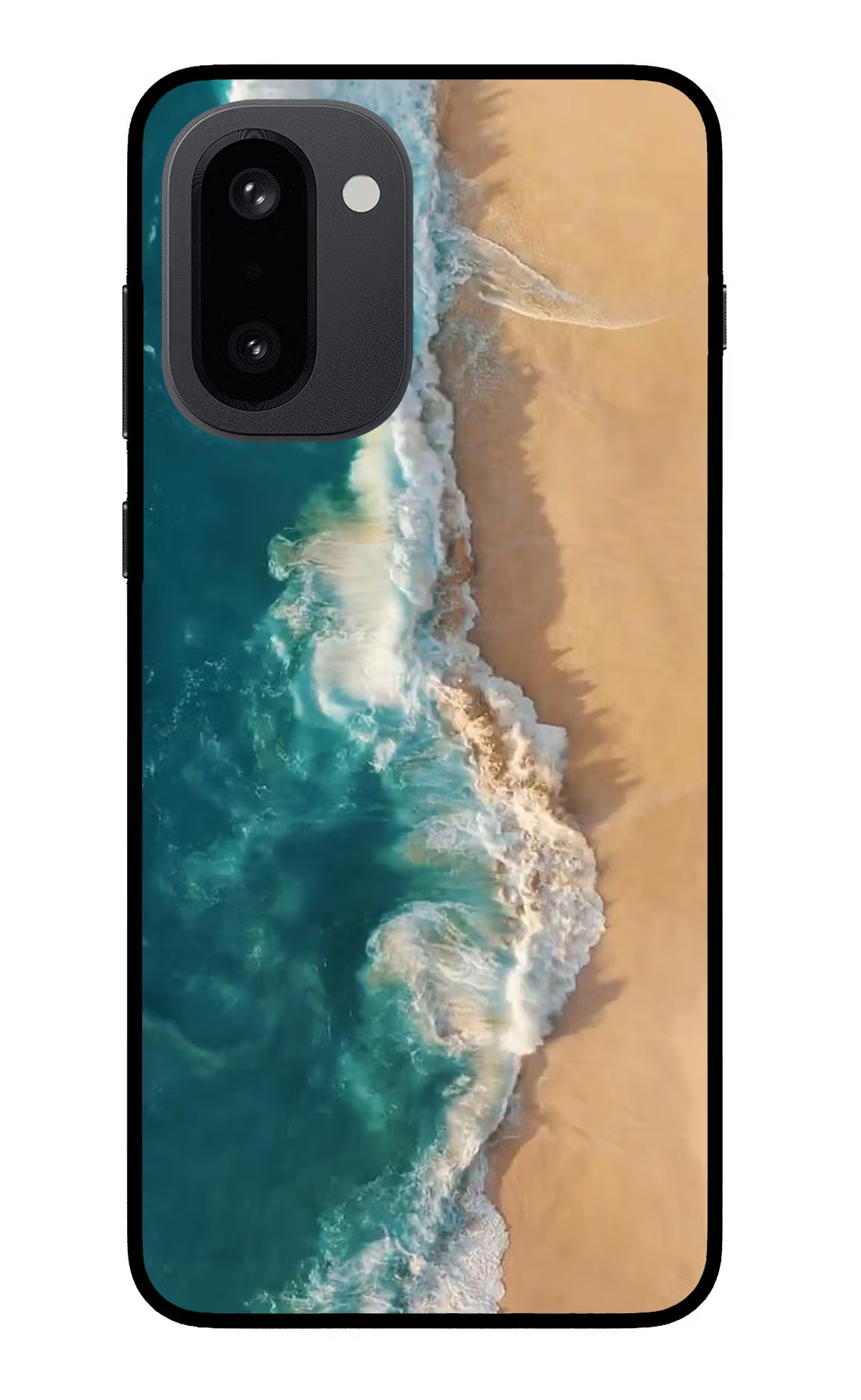Ocean Beach OnePlus 15R Glass Case Back Cover by Casekaro