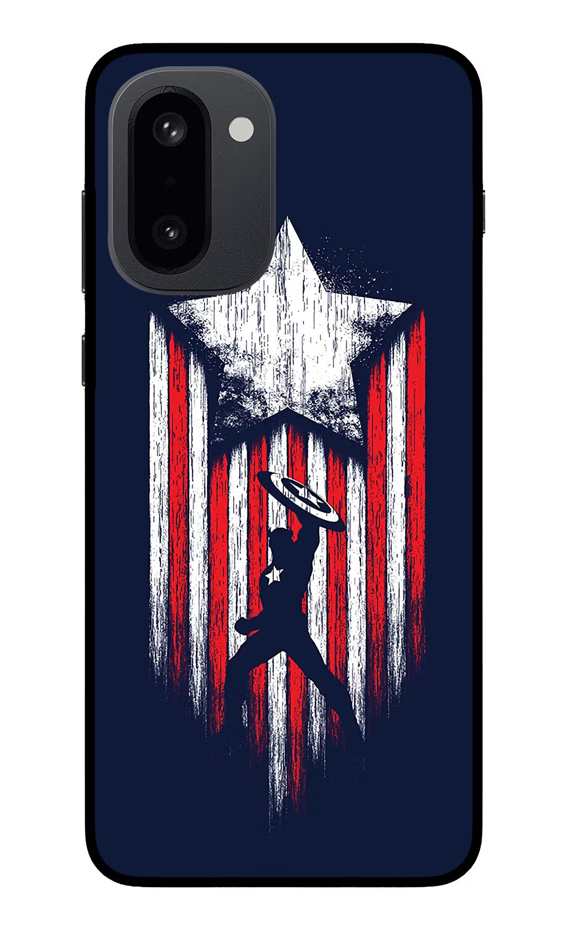 Captain America Marvel Art OnePlus 15R Glass Case Back Cover by Casekaro