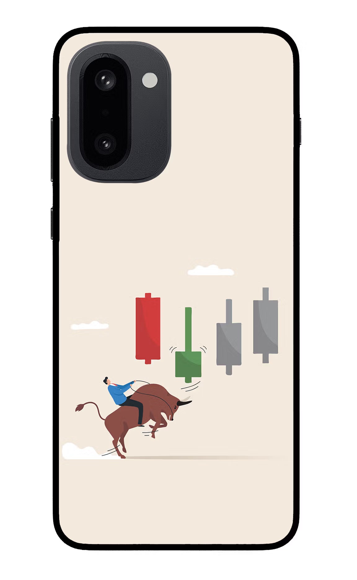 Bull Trading Momentum OnePlus 15R Glass Case Back Cover by Casekaro
