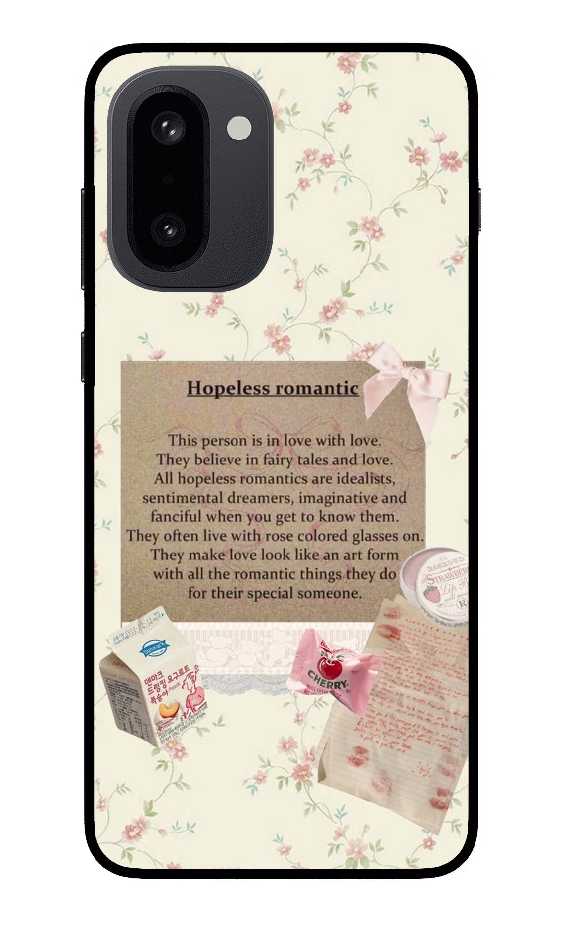 Hopeless Romantic OnePlus 15R Glass Case