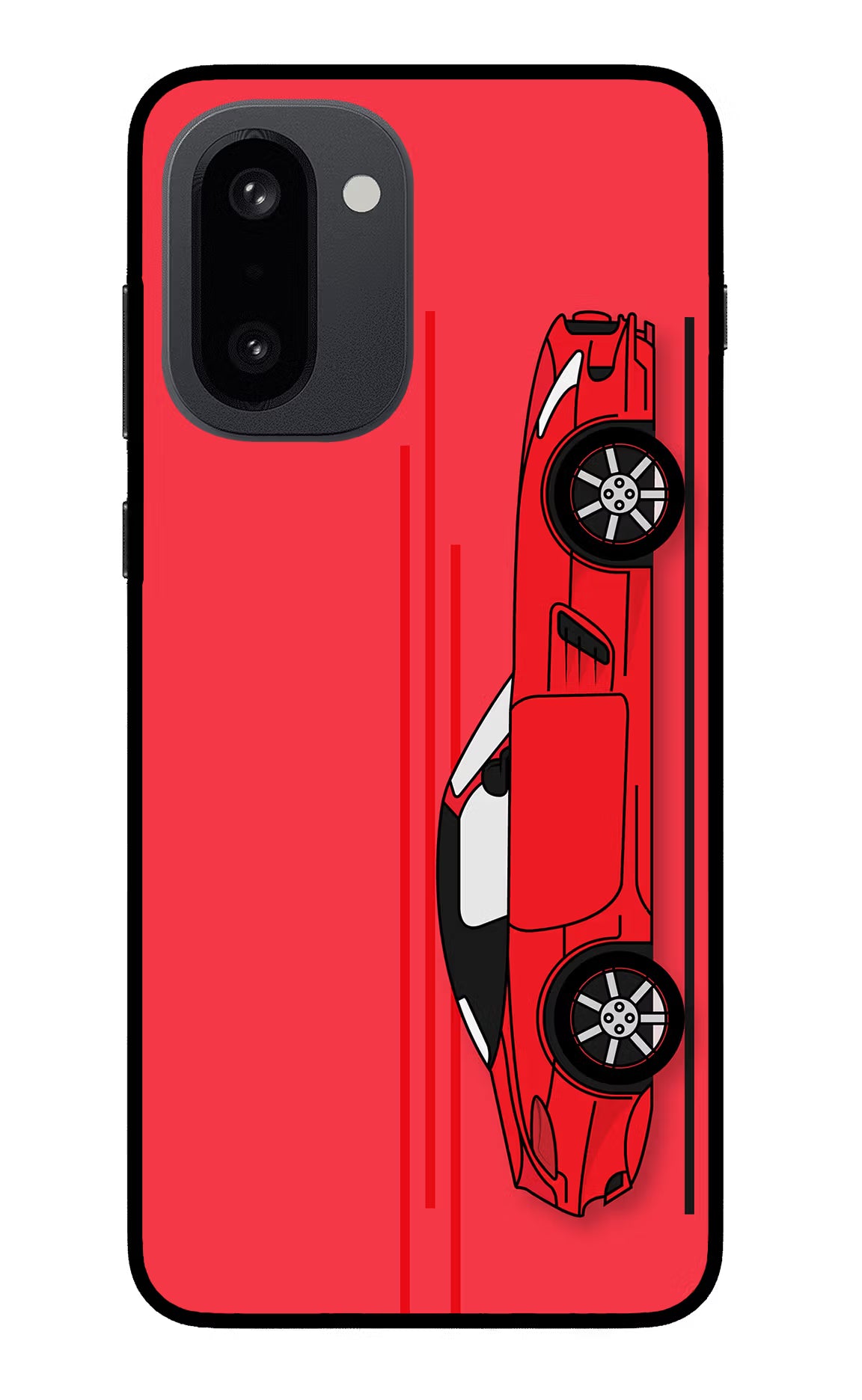 Red Velocity OnePlus 15R Glass Case
