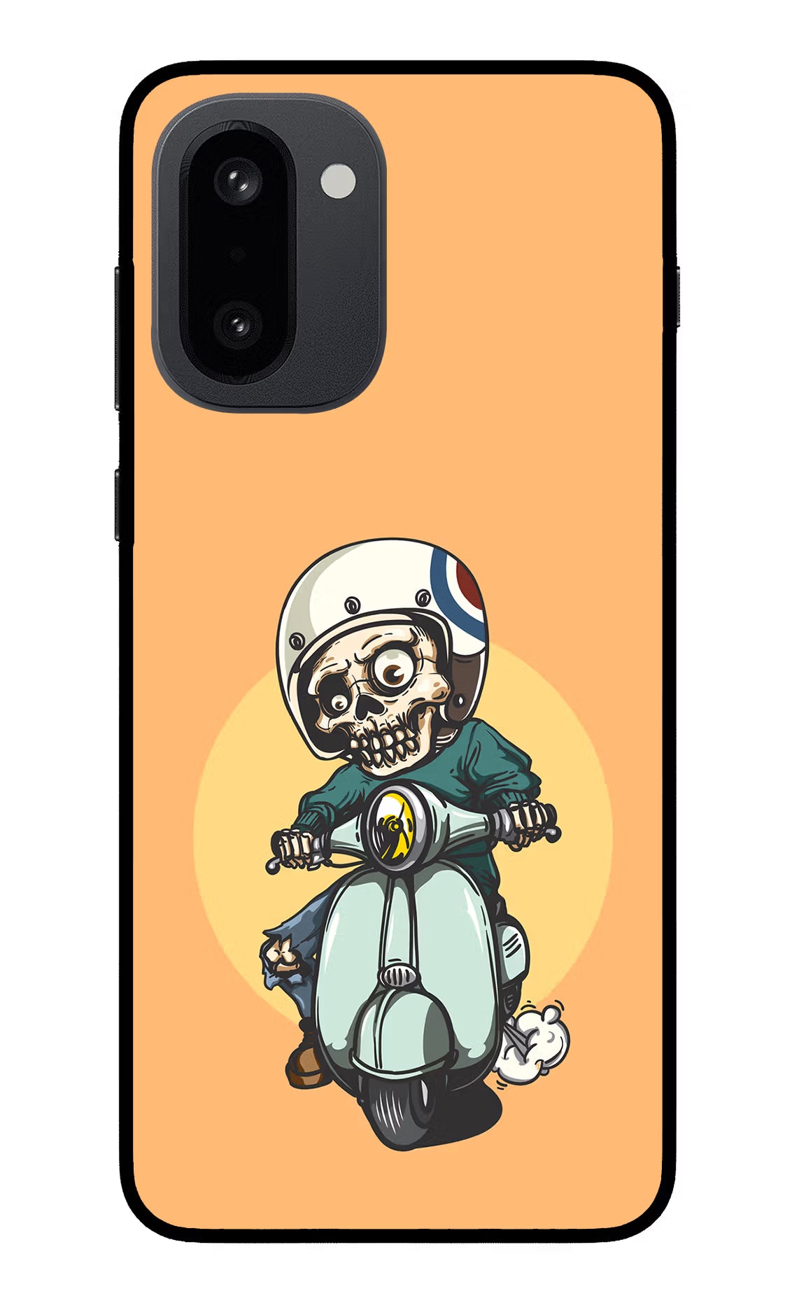 Undead Biker OnePlus 15R Glass Case Back Cover by Casekaro