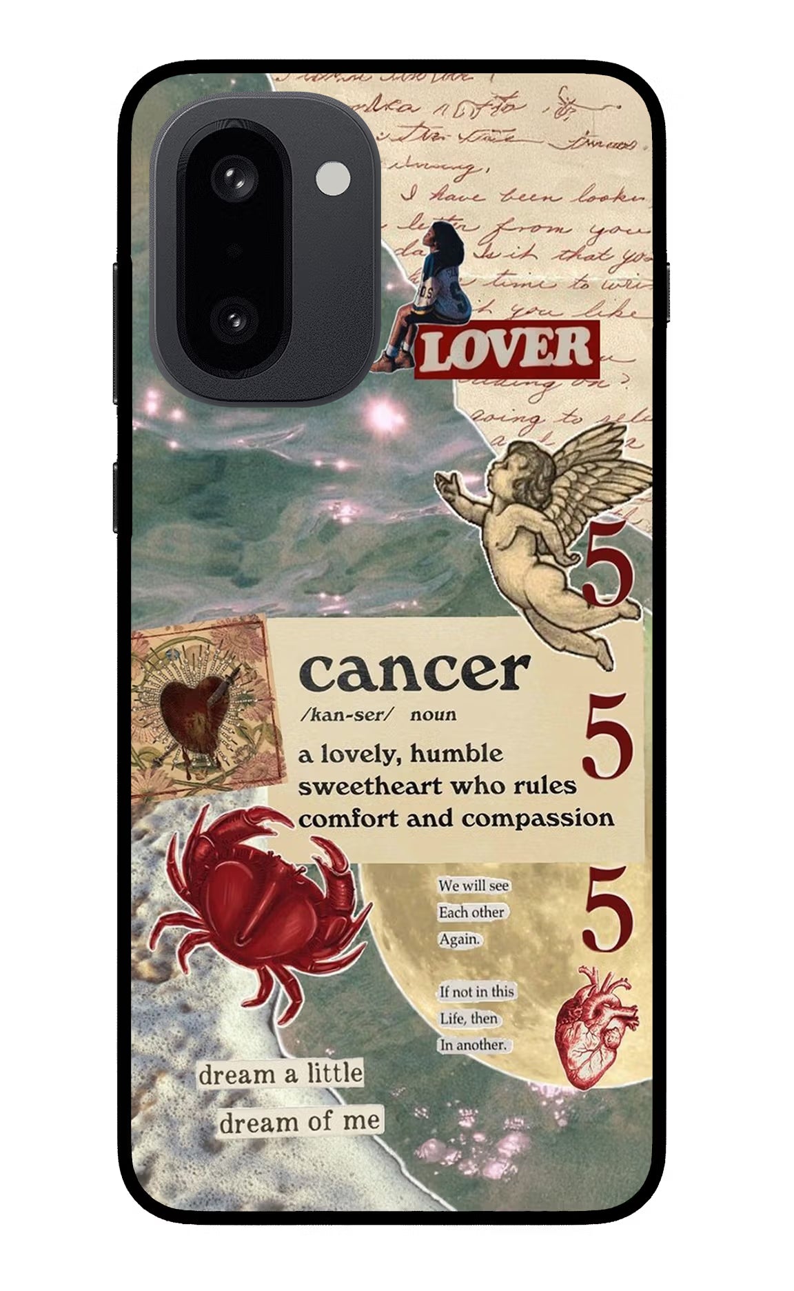 Cancer Zodiac OnePlus 15R Glass Case Back Cover by Casekaro