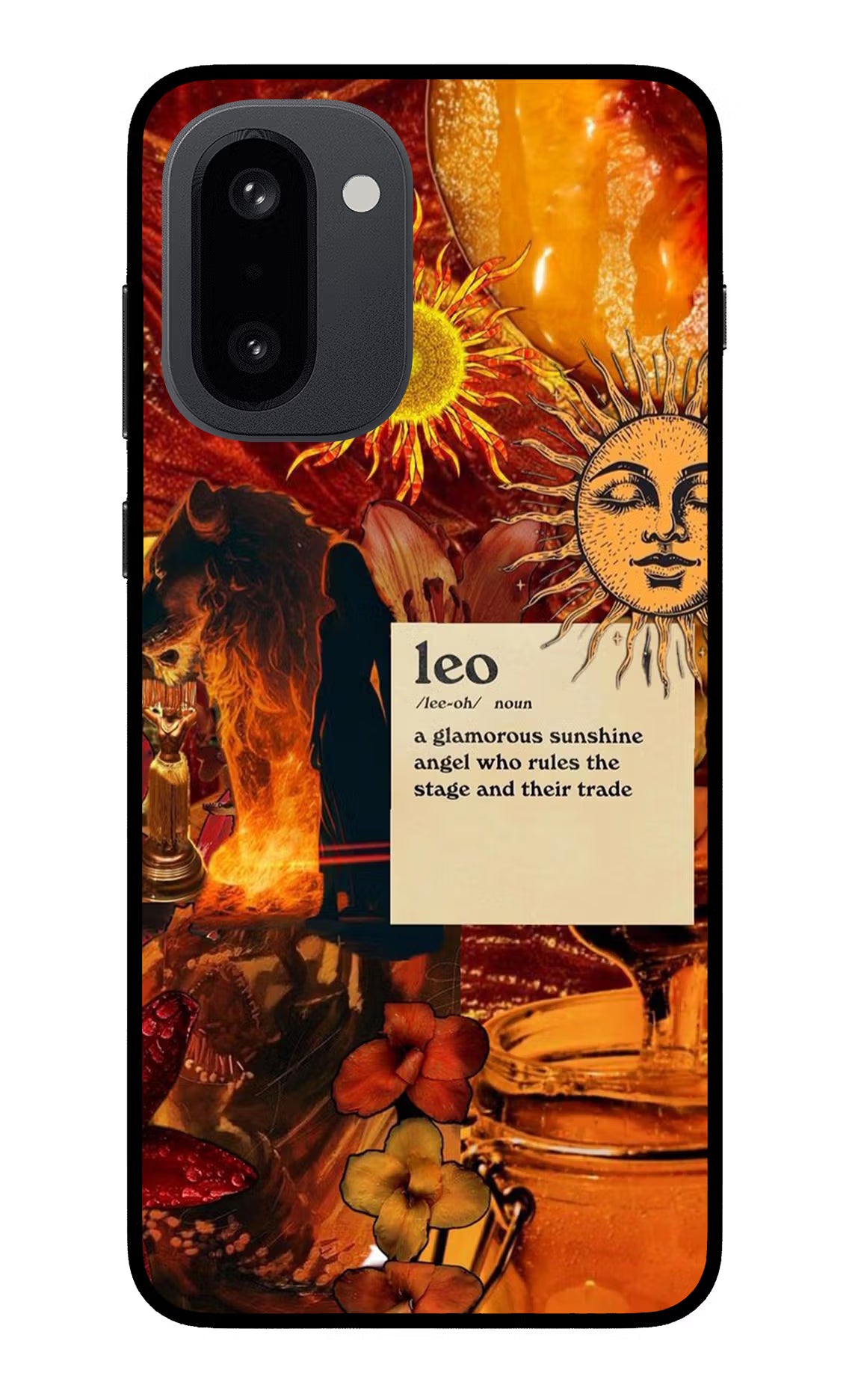 Leo Zodiac OnePlus 15R Glass Case Back Cover by Casekaro
