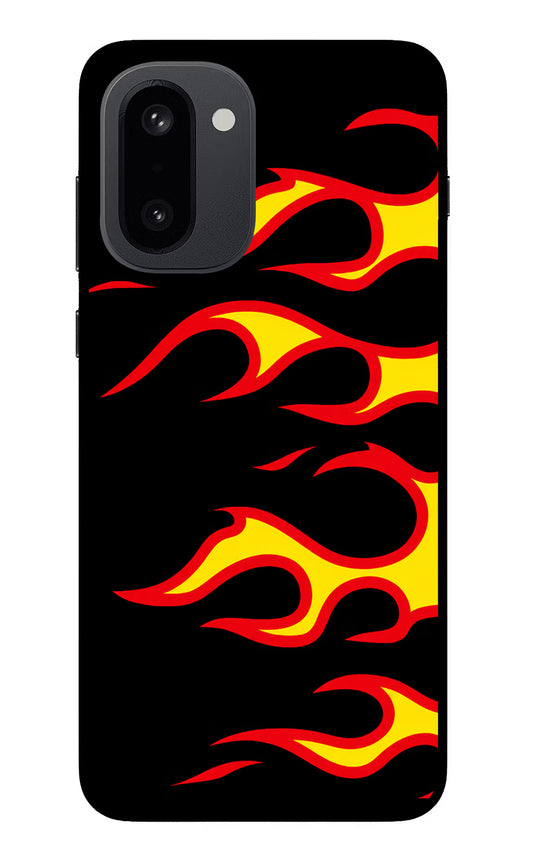 Side Sweep Flames OnePlus 15R Glass Case