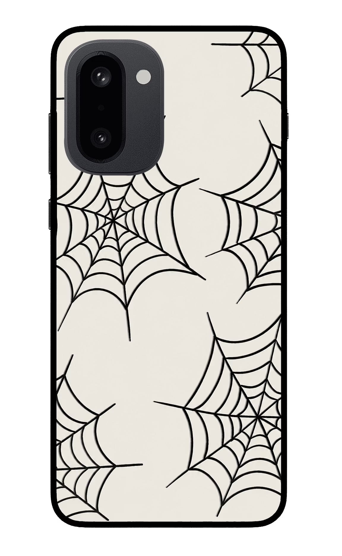 Spider Web OnePlus 15R Glass Case Back Cover by Casekaro