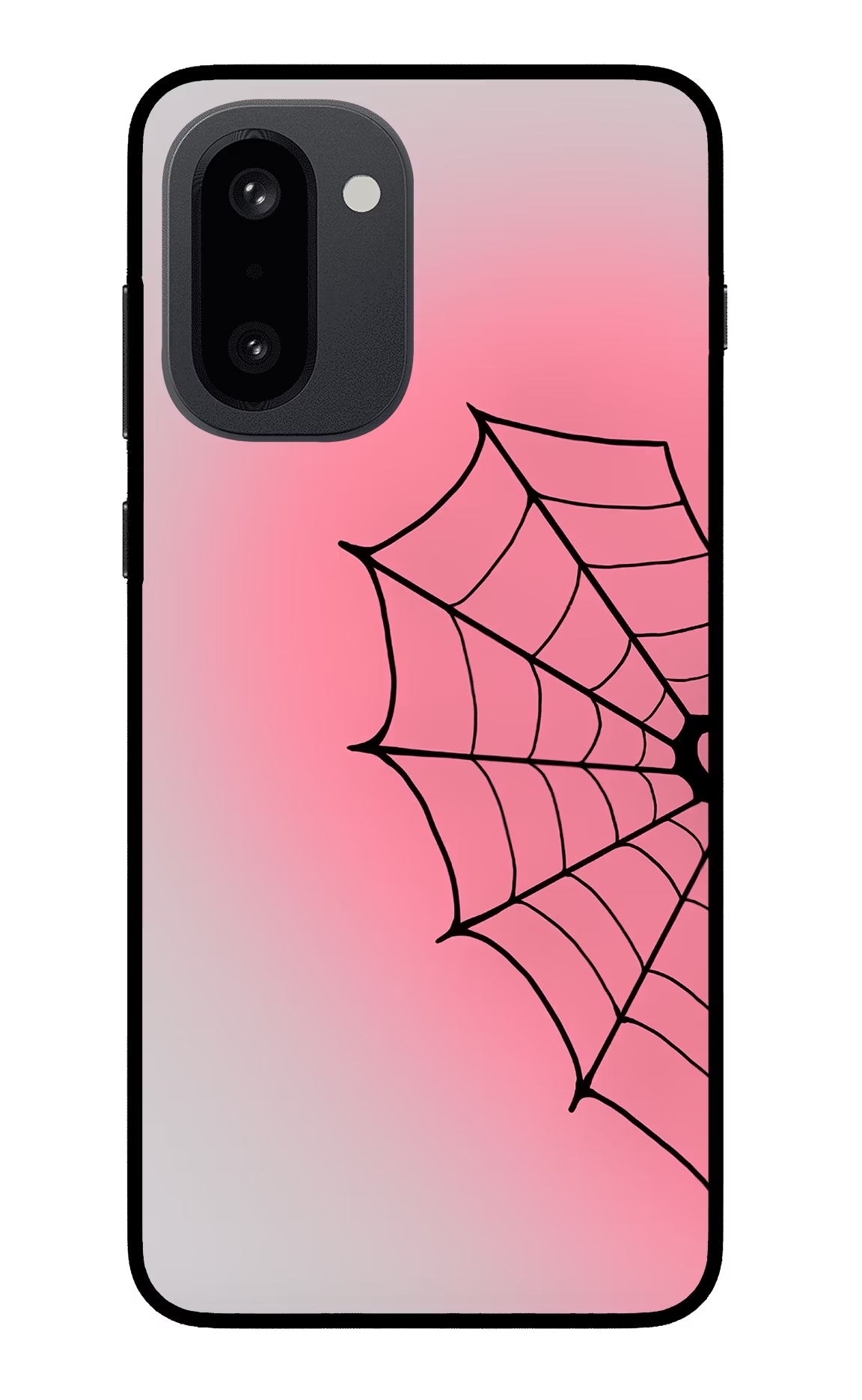 Pink Web OnePlus 15R Glass Case Back Cover by Casekaro