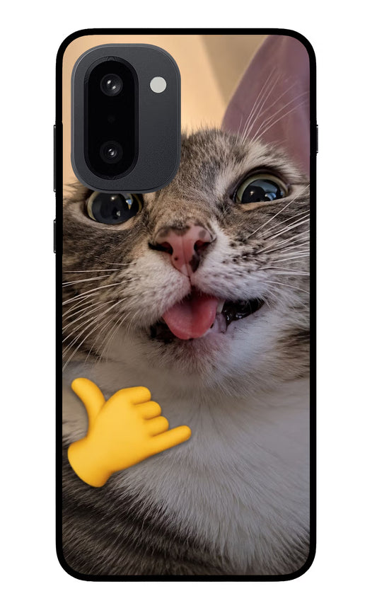Silly Cat Call OnePlus 15R Glass Case