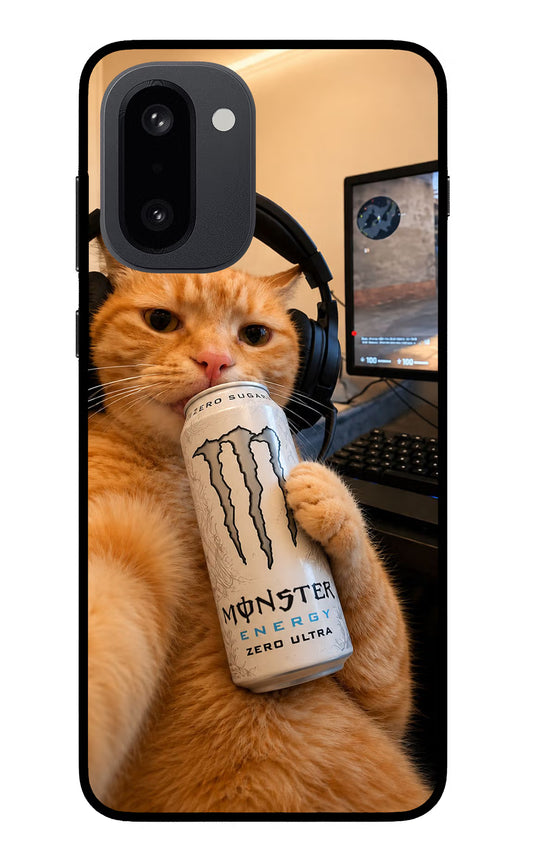 Gamer Cat Energy OnePlus 15R Glass Case
