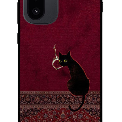 Midnight Cat OnePlus 15R Glass Case