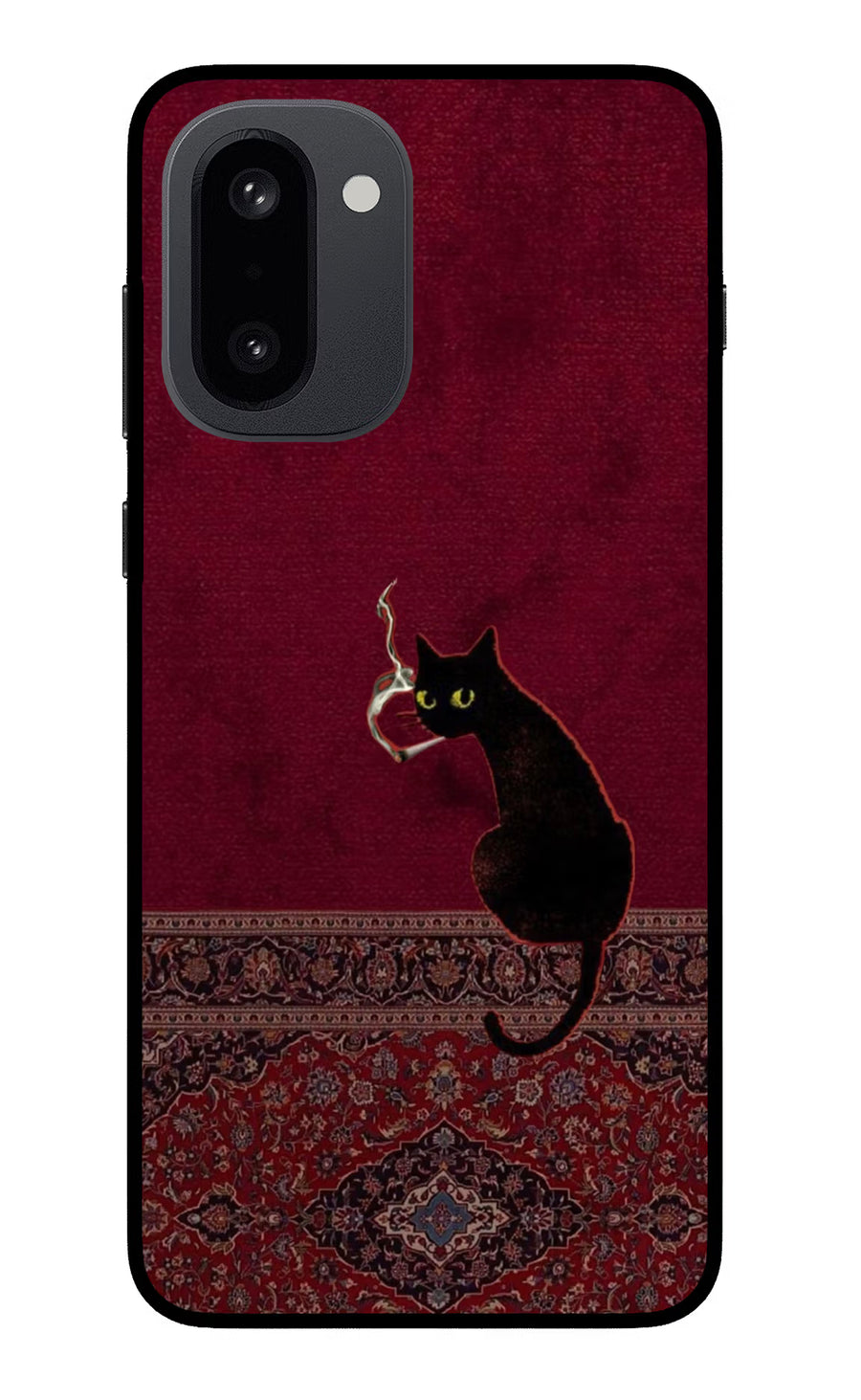 Midnight Cat OnePlus 15R Back Cover, Glass case