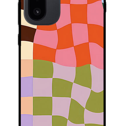 Wavy Grid OnePlus 15R Glass Case