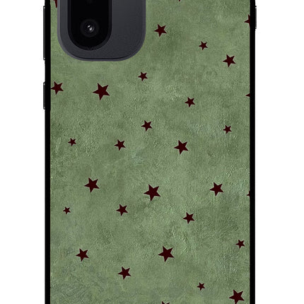 Green Stars OnePlus 15R Glass Case