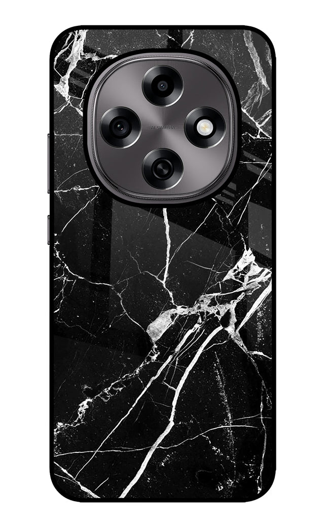 Black Marble Pattern Oppo F31 Pro 5G Glass Case