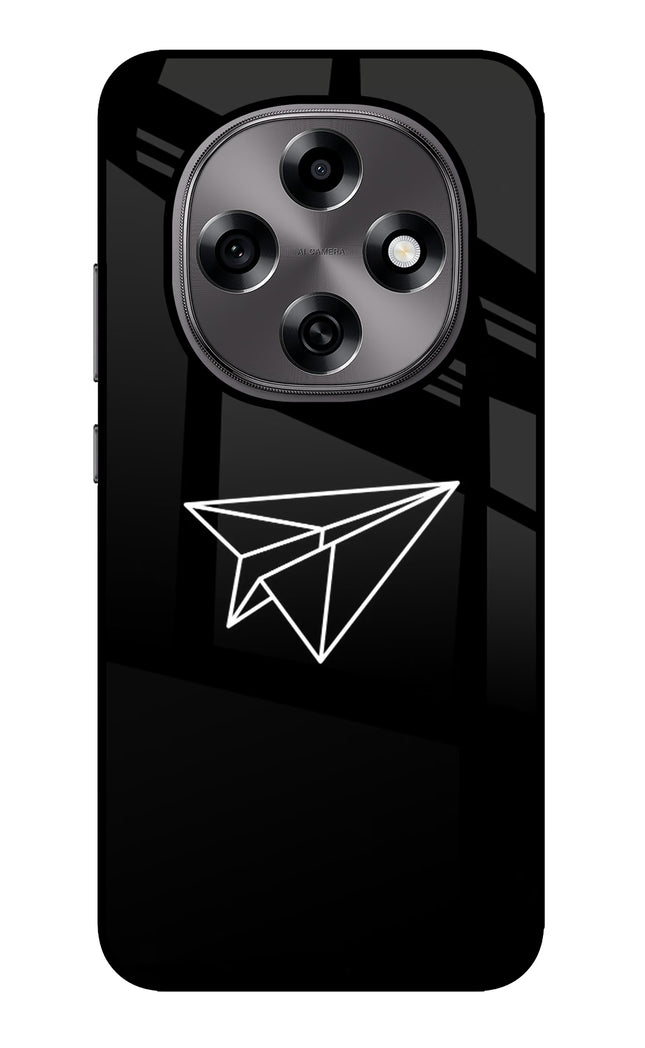 Paper Plane White Oppo F31 Pro 5G Glass Case