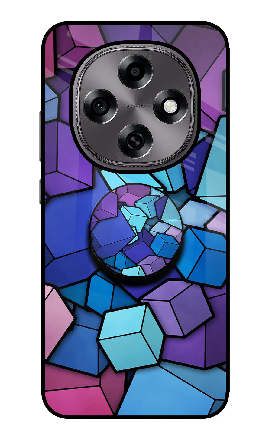 Cubic Abstract Oppo F31 Pro 5G Pop Case, Glass case