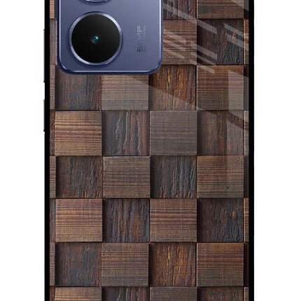 Wooden Cube Design Realme P3 Ultra 5G Glass Case