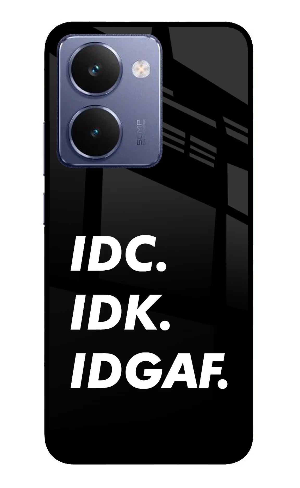Idc Idk Idgaf Realme P3 Ultra 5G Glass Case Back Cover by Casekaro
