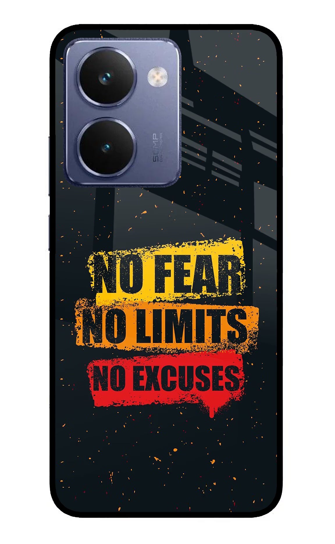 No Fear No Limits No Excuse Realme P3 Ultra 5G Glass Case Back Cover by Casekaro