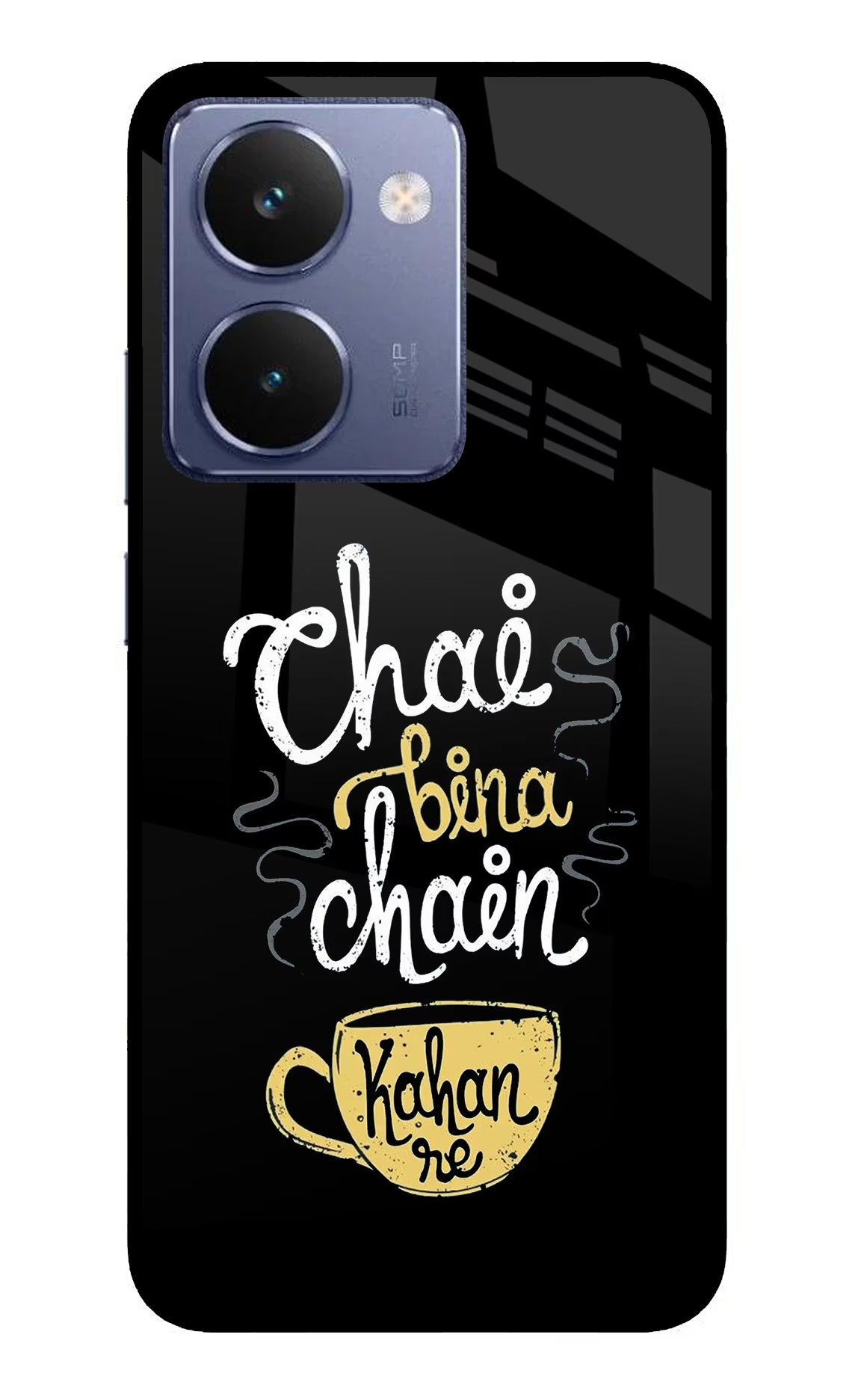 Chai Bina Chain Kaha Re Realme P3 Ultra 5G Glass Case Back Cover by Casekaro