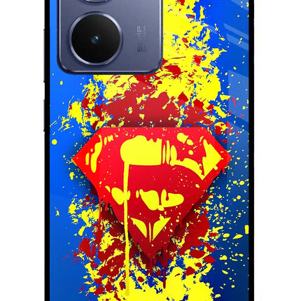 Superman logo Realme P3 Ultra 5G Glass Case Back Cover by Casekaro