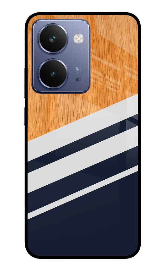 Blue and white wooden Realme P3 Ultra 5G Glass Case
