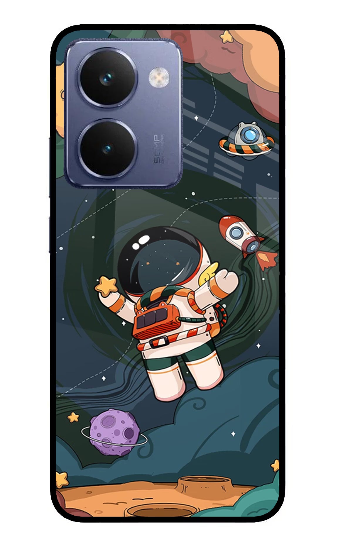 Cartoon Astronaut Realme P3 Ultra 5G Glass Case