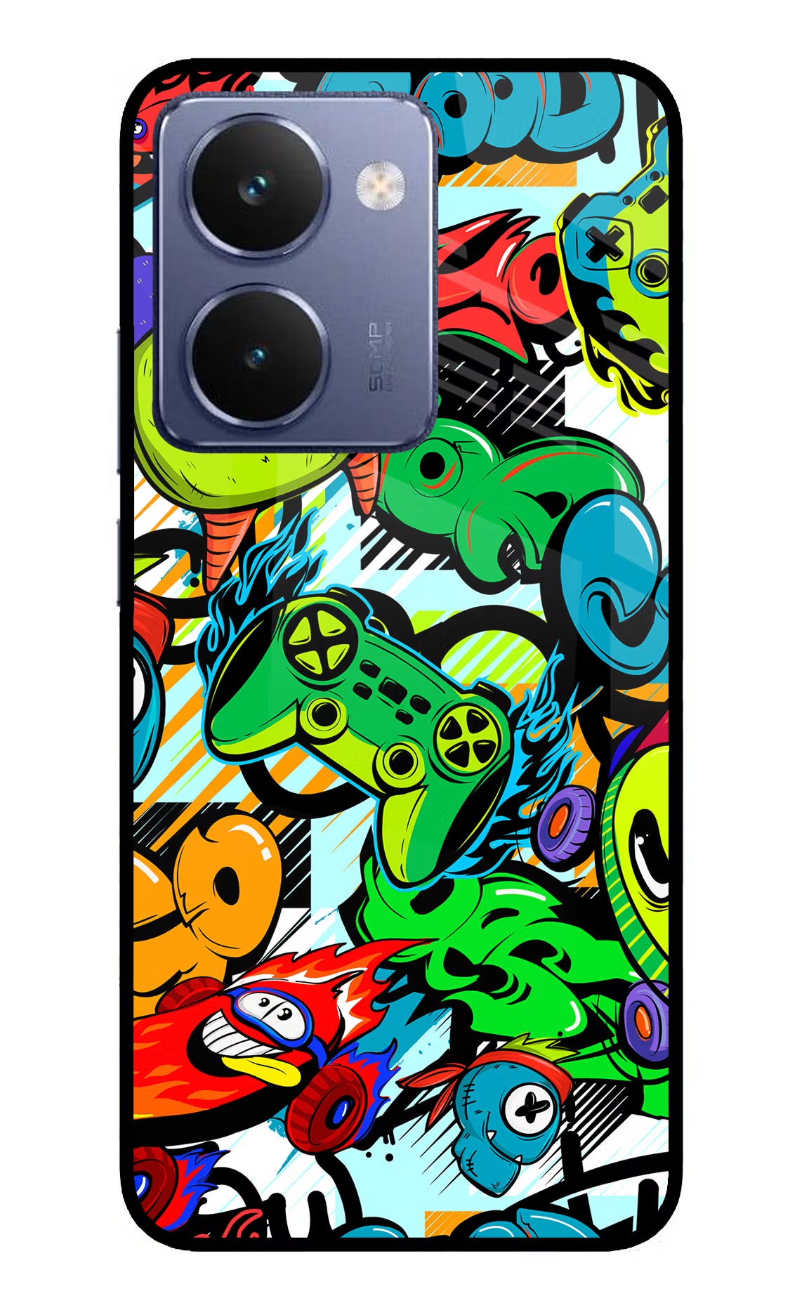 Game Doodle Realme P3 Ultra 5G Glass Case Back Cover by Casekaro