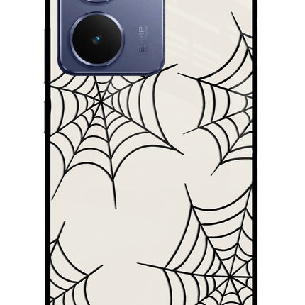 Spider Web Realme P3 Ultra 5G Glass Case Back Cover by Casekaro