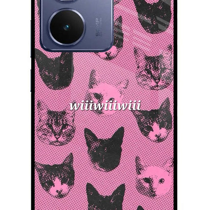Pink Cats Realme P3 Ultra 5G Glass Case Back Cover by Casekaro