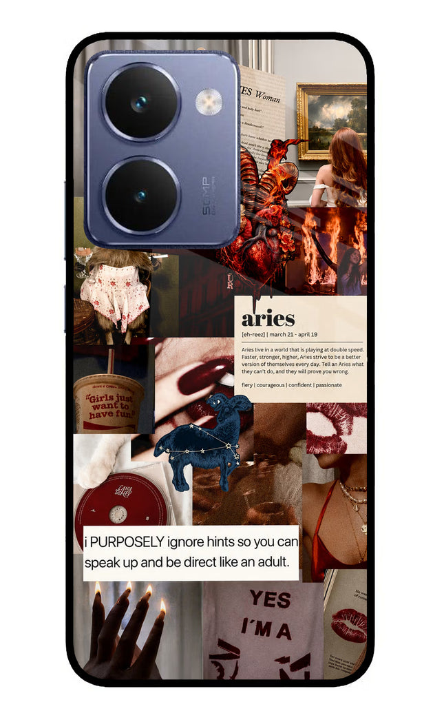 Zodiac Aries Realme P3 Ultra 5G Glass Case Back Cover by Casekaro