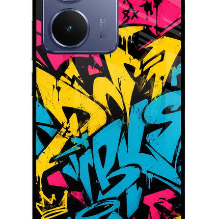 Graffiti Vibe Realme P3 Ultra 5G Glass Case Back Cover by Casekaro