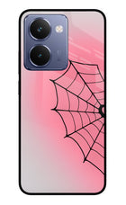 Pink Web Realme P3 Ultra 5G Glass Case Back Cover by Casekaro