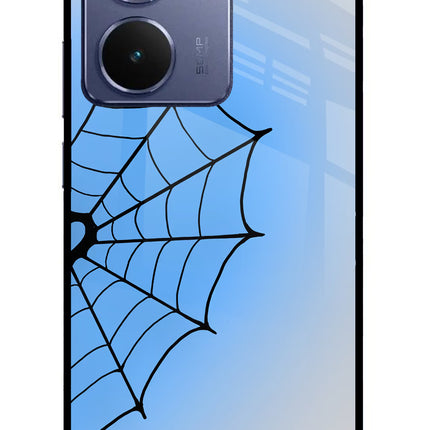 Blue Web Realme P3 Ultra 5G Glass Case Back Cover by Casekaro