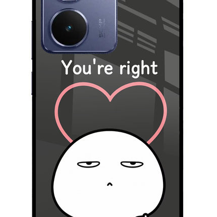 You're Right Realme P3 Ultra 5G Glass Case Back Cover by Casekaro