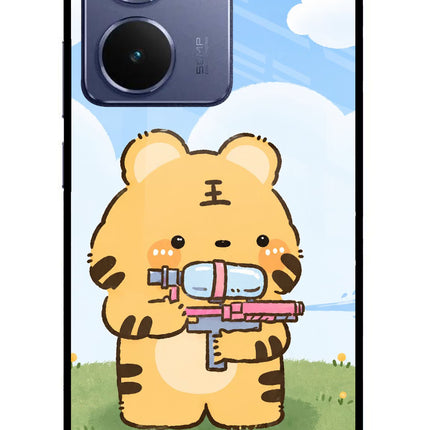 Tiger Treat Realme P3 Ultra 5G Glass Case Back Cover by Casekaro