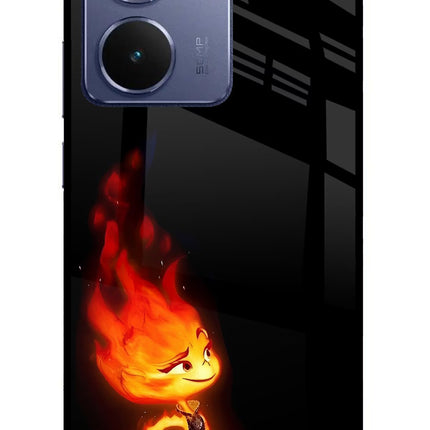 Ember Flame Realme P3 Ultra 5G Glass Case Back Cover by Casekaro