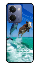 Dolphin vs Cow Realme P3 Ultra 5G Glass Case Back Cover by Casekaro