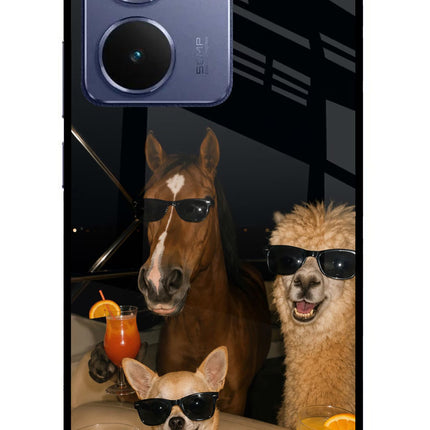 Party Squad Realme P3 Ultra 5G Glass Case Back Cover by Casekaro