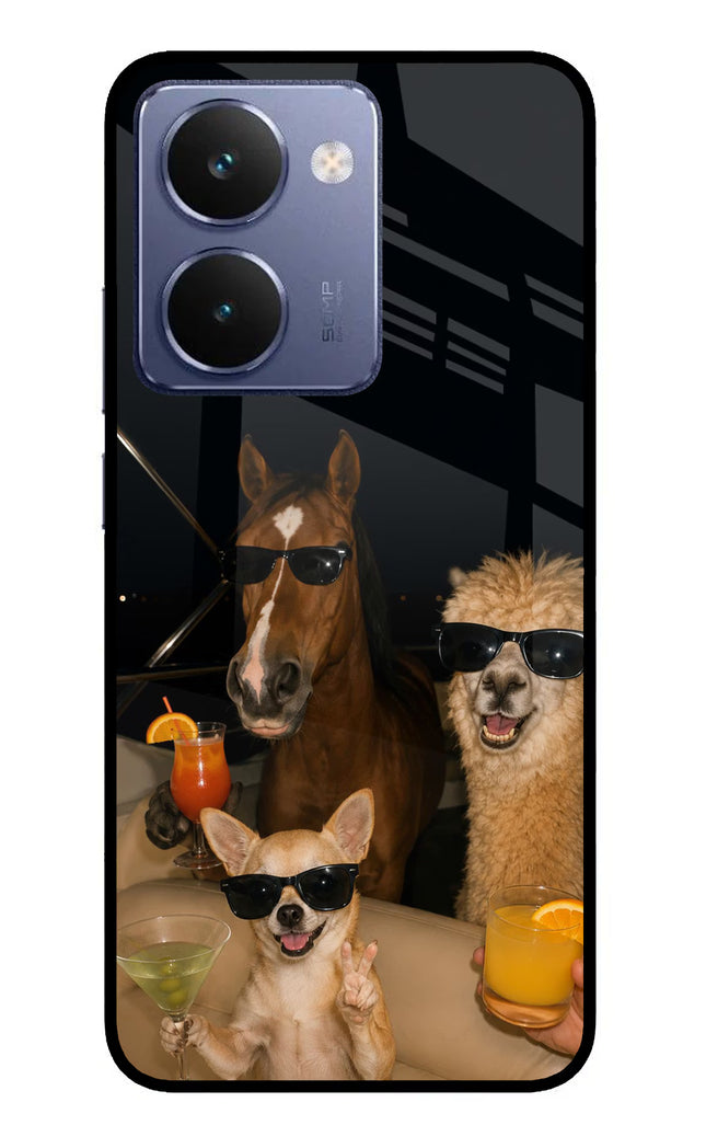 Party Squad Realme P3 Ultra 5G Glass Case Back Cover by Casekaro