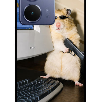 Hacker Hamster Realme P3 Ultra 5G Glass Case Back Cover by Casekaro