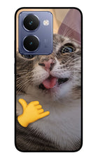 Silly Cat Call Realme P3 Ultra 5G Glass Case Back Cover by Casekaro